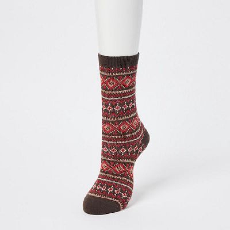 Brown Uniqlo HEATTECH Women Socks | 5780872