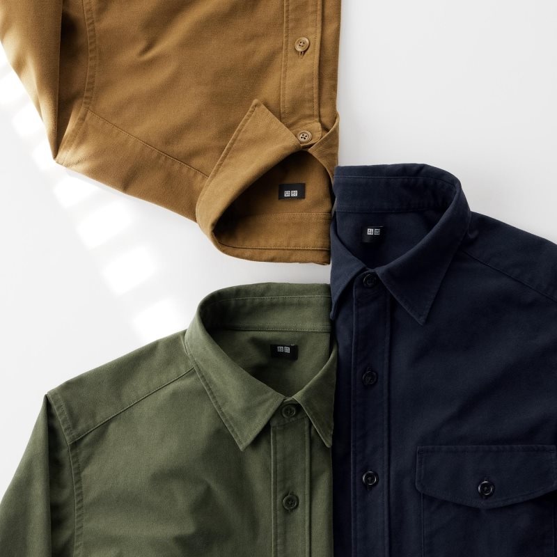 Brown Uniqlo Jersey Utility Long-sleeve Overshirt Men Shirts | 158235