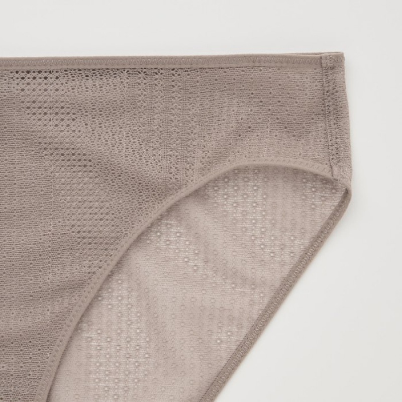 Brown Uniqlo Mesh Regular Women Shorts | 4570503