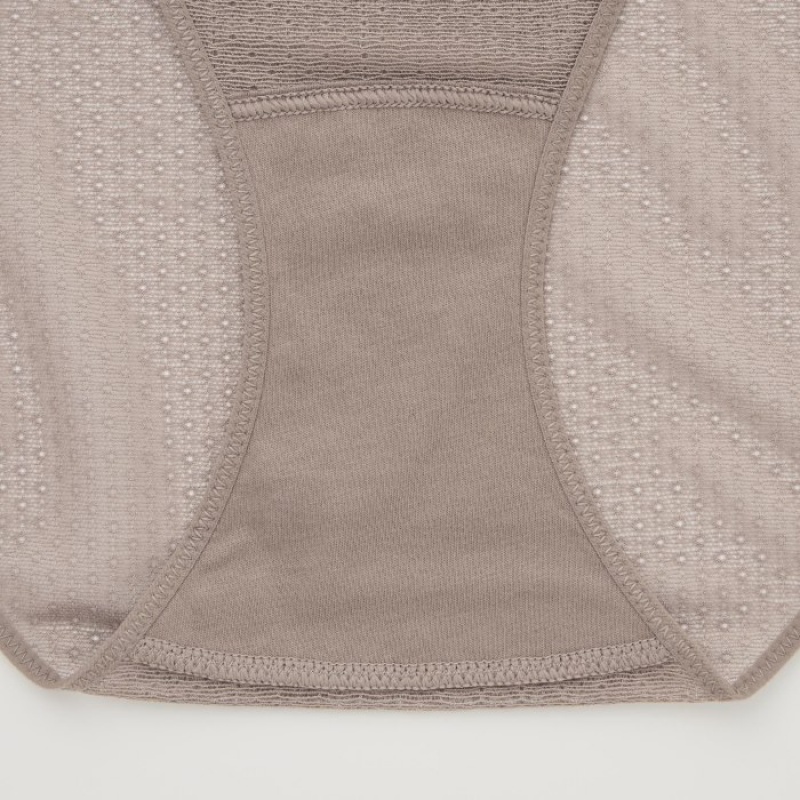 Brown Uniqlo Mesh Regular Women Shorts | 4570503