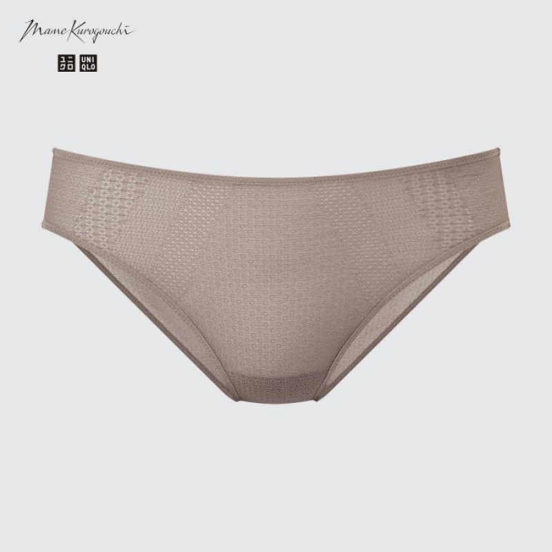 Brown Uniqlo Mesh Regular Women Shorts | 4570503