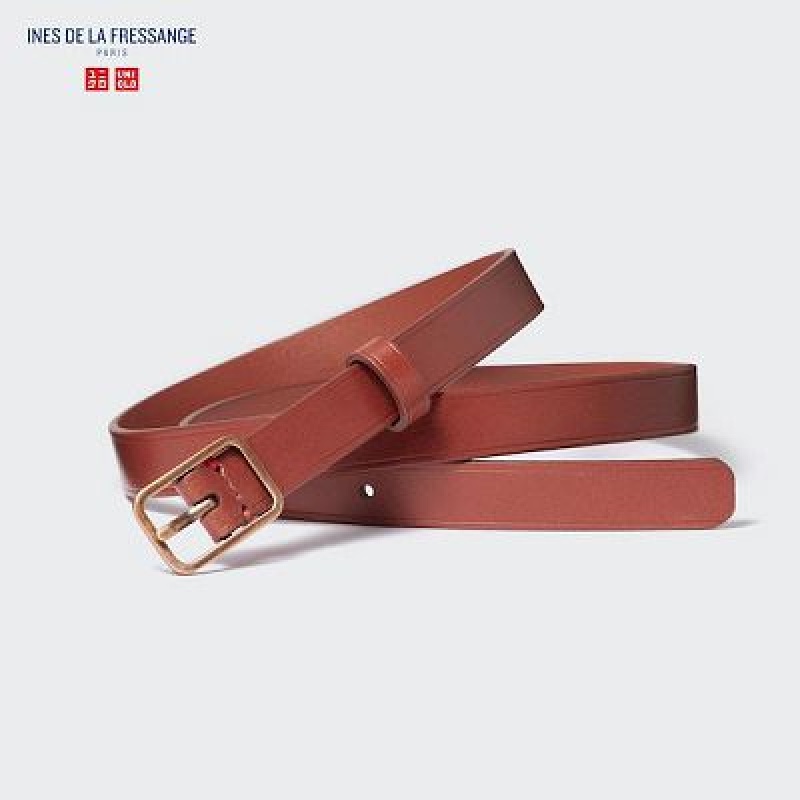Brown Uniqlo Narrow Women Belts | 3515546