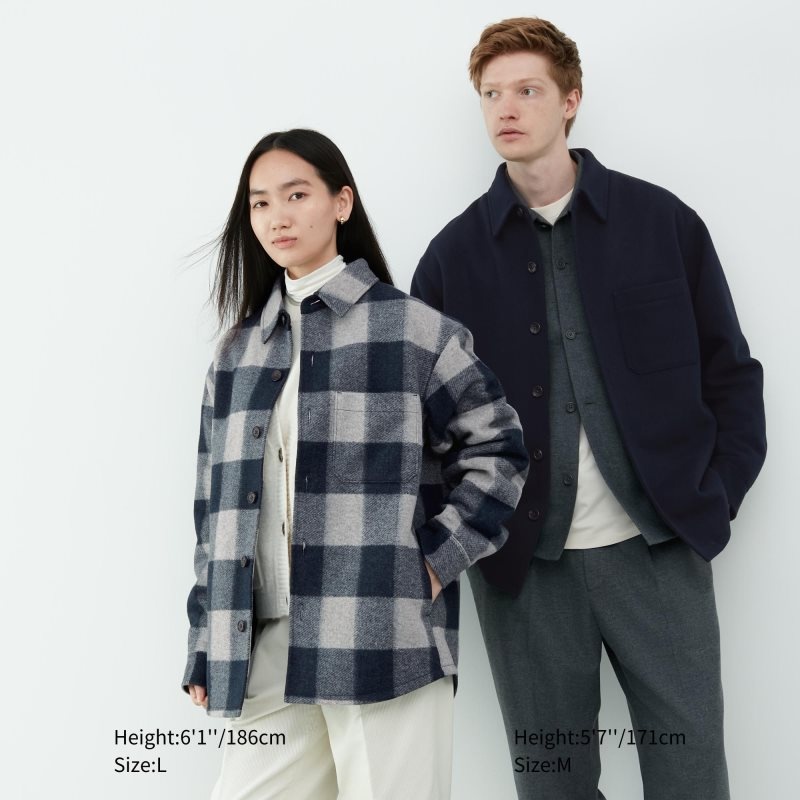Brown Uniqlo Overshirt Men Jackets | 7546142
