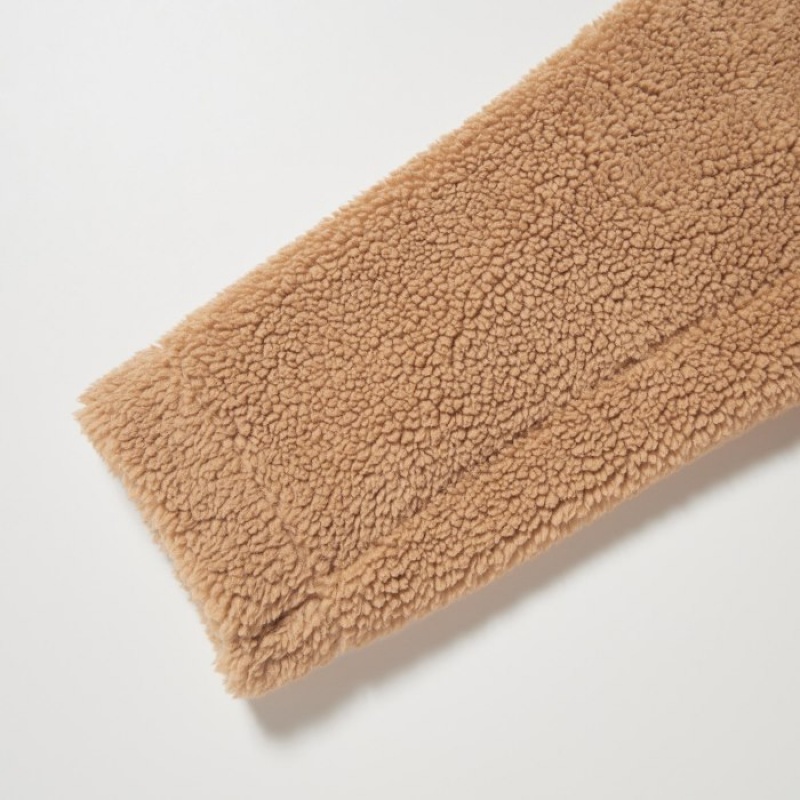 Brown Uniqlo Pile-Lined Fleece Women Jackets | 3146031