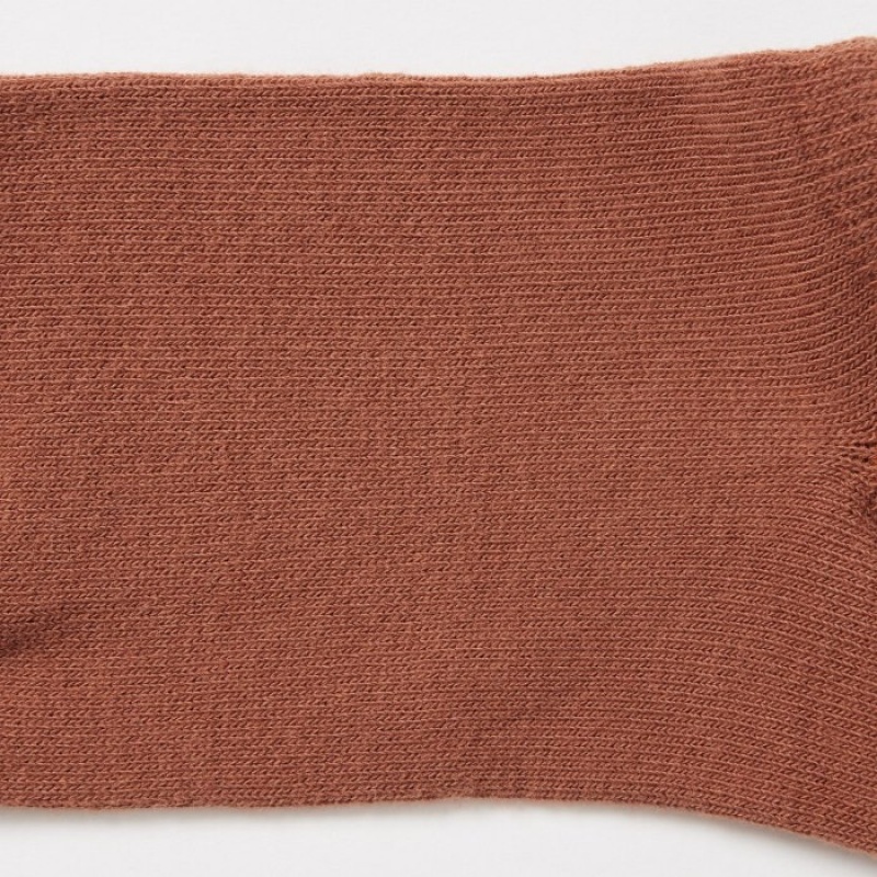 Brown Uniqlo Short (3 Pairs) Women Socks | 1374936