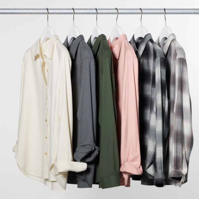 Brown Uniqlo Soft Brushed Checked Long-Sleeve Women Shirts | 7630245
