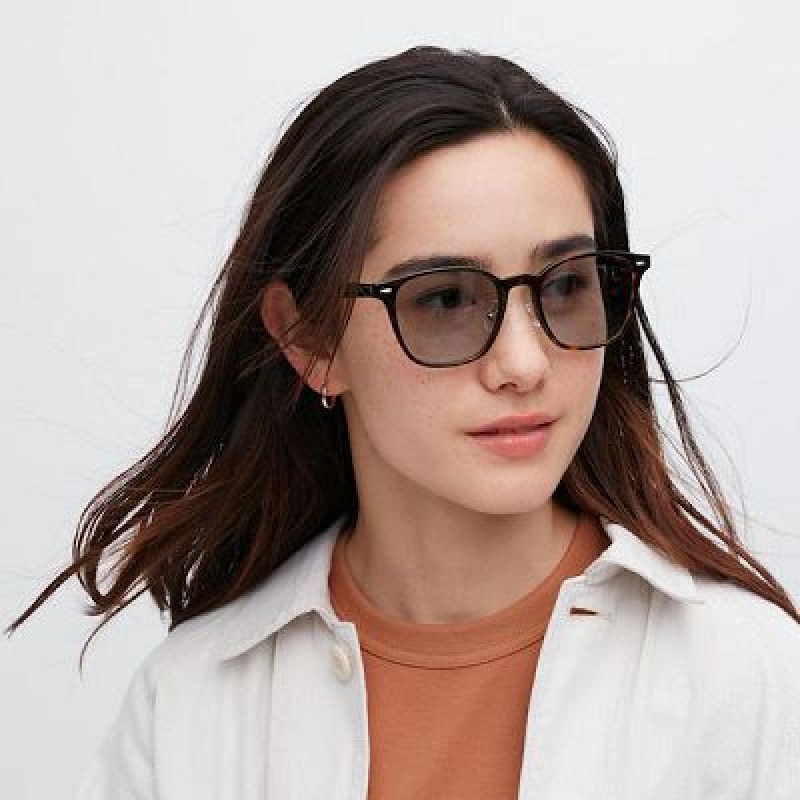 Brown Uniqlo Square Women Sunglasses | 4324967