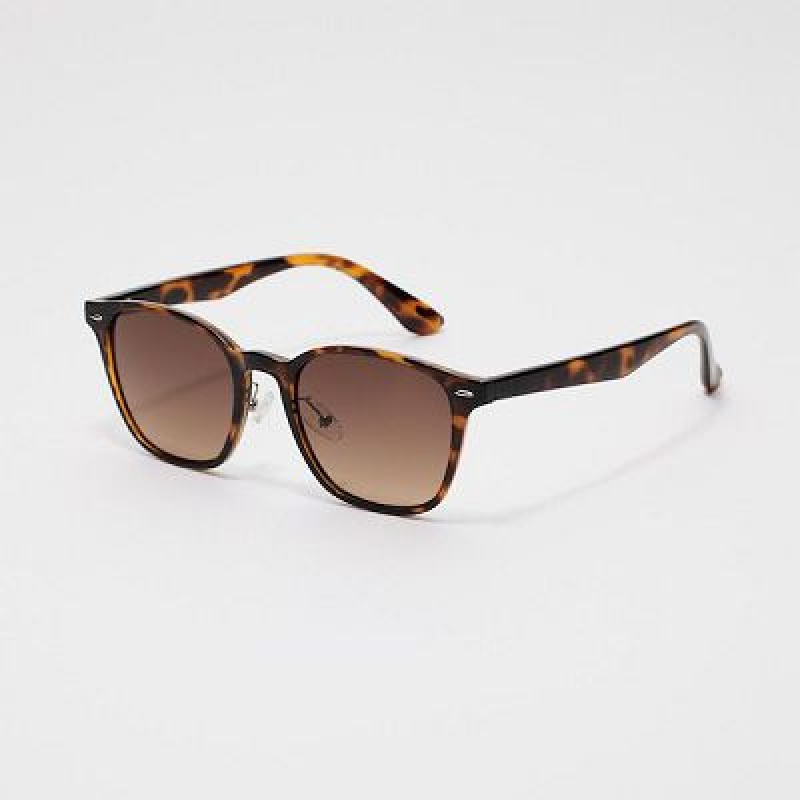 Brown Uniqlo Square Women Sunglasses | 4324967