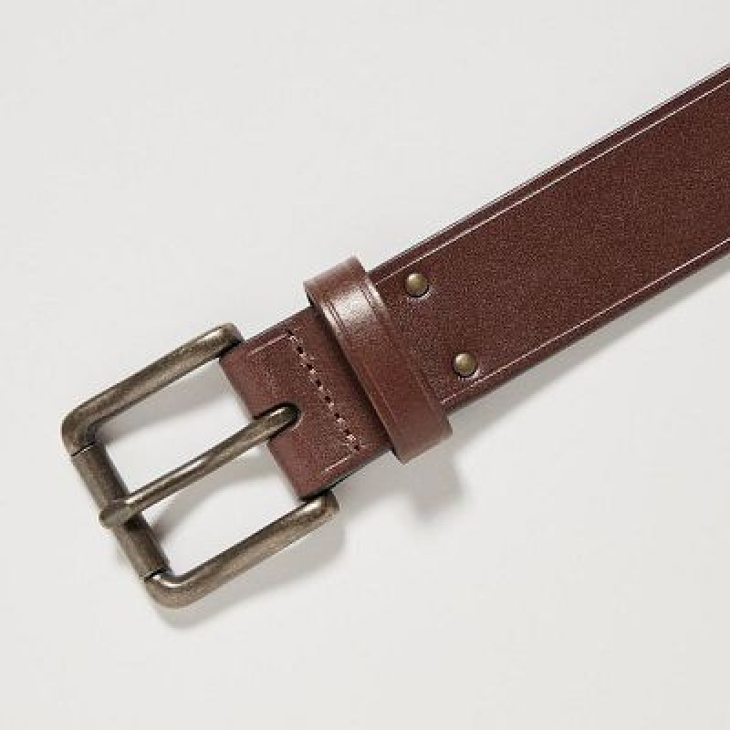 Brown Uniqlo Studded Women Belts | 6679832