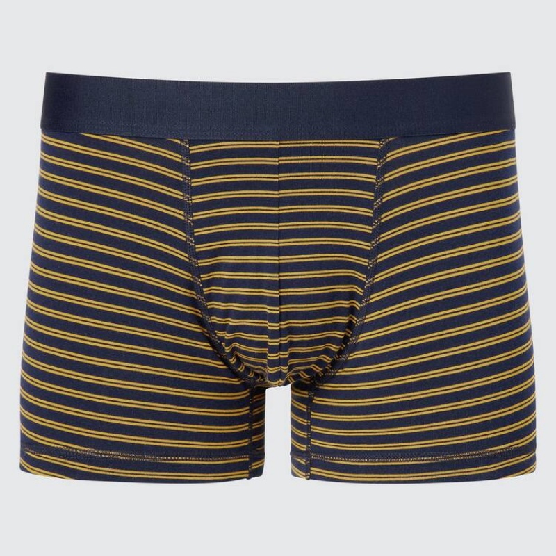 Brown Uniqlo Supima Cotton Striped Low Rise Boxer Men Underwear | 6437627