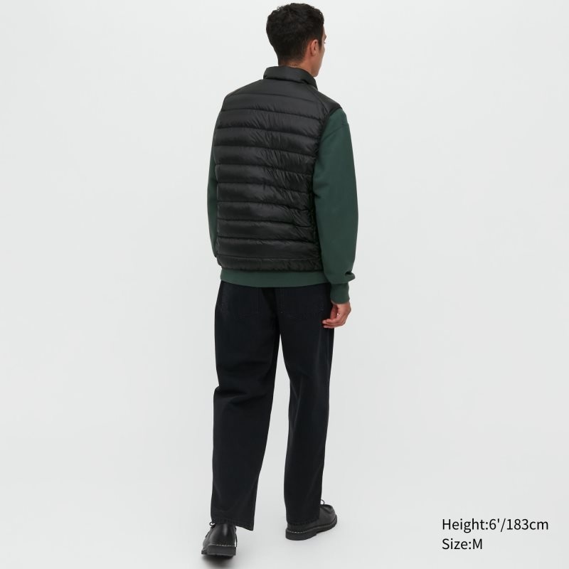 Brown Uniqlo Ultra Light Down Narrow Quilt Men Vest | 1181827