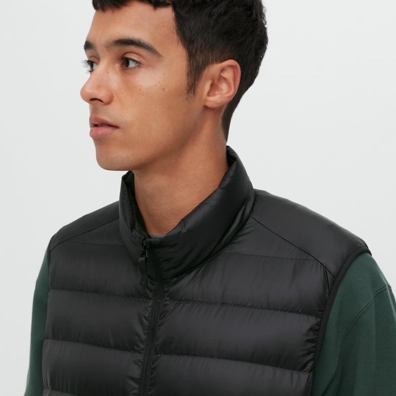 Brown Uniqlo Ultra Light Down Narrow Quilt Men Vest | 1181827