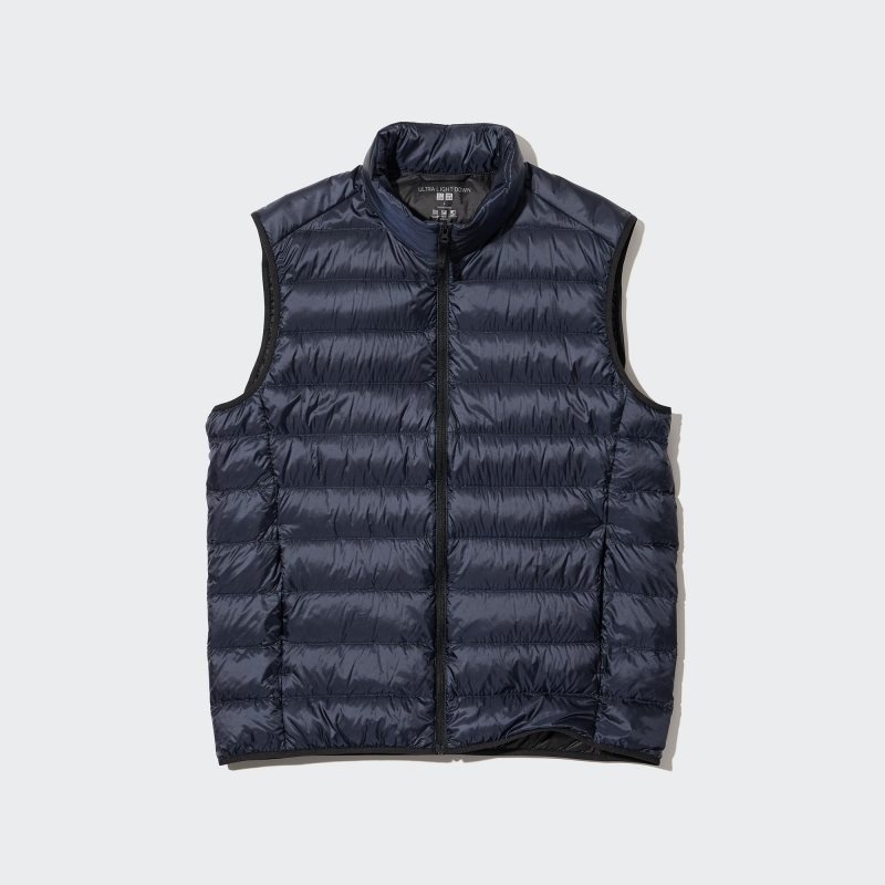 Brown Uniqlo Ultra Light Down Narrow Quilt Men Vest | 1181827