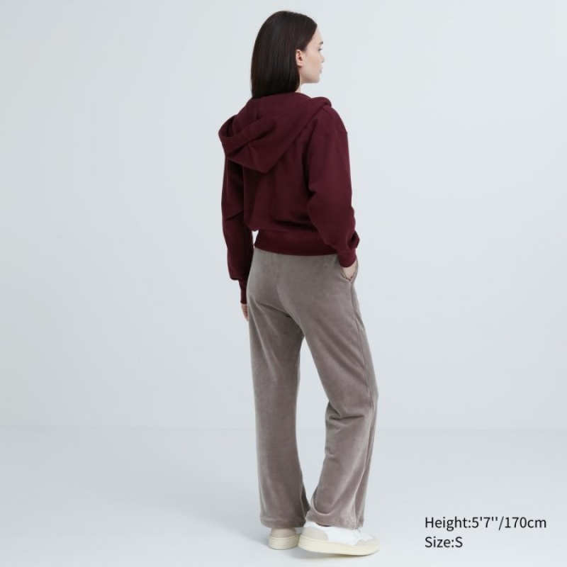 Brown Uniqlo Ultra Stretch Smooth Lounge Women Pants | 9850889