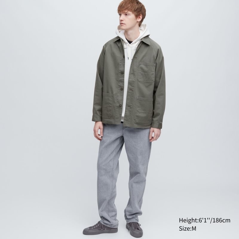 Brown Uniqlo Utility Men Jackets | 8034074