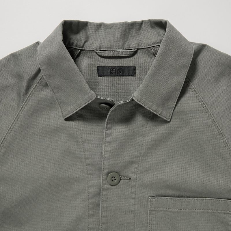 Brown Uniqlo Utility Men Jackets | 8034074