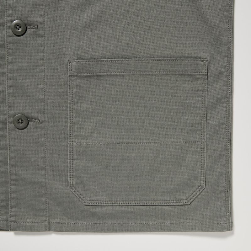 Brown Uniqlo Utility Men Jackets | 8034074