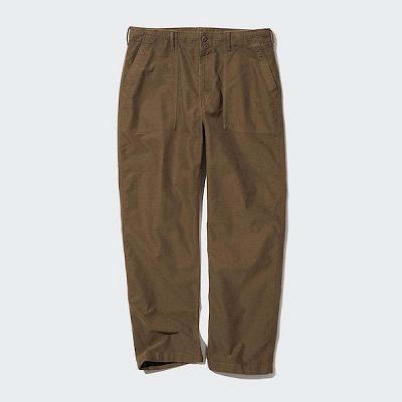 Brown Uniqlo Utility Work Women Pants | 9119114