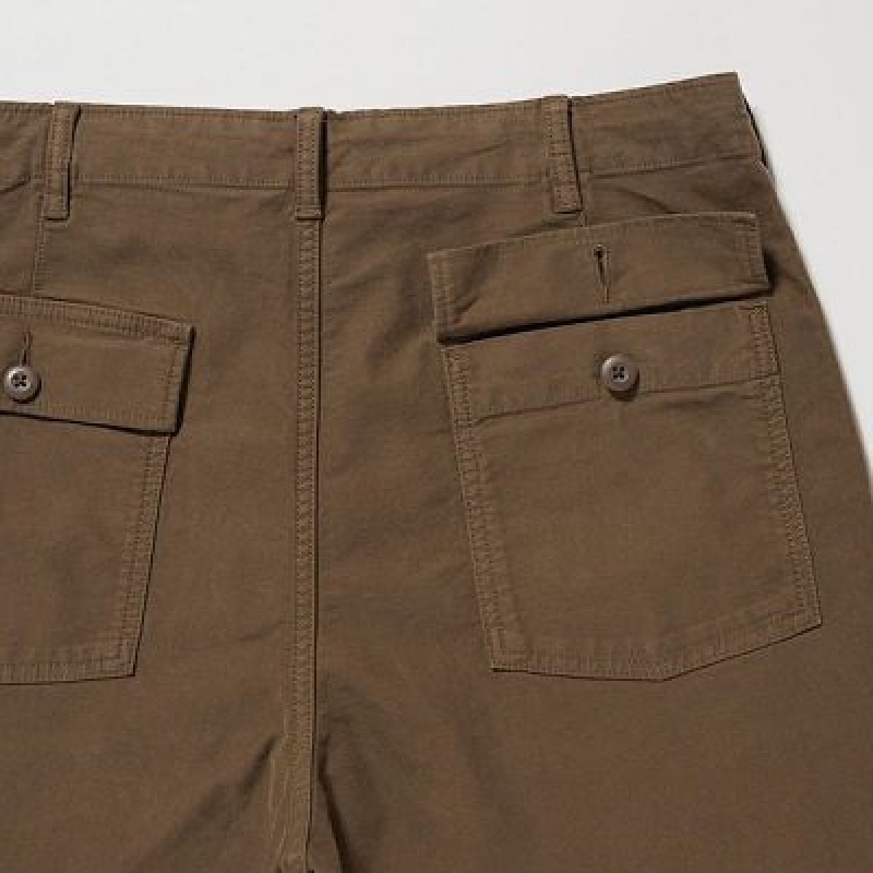 Brown Uniqlo Utility Work Women Pants | 9119114