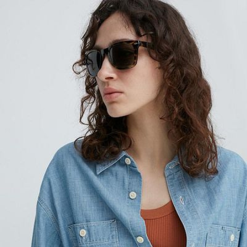 Brown Uniqlo Wellington Folding Women Sunglasses | 3601700