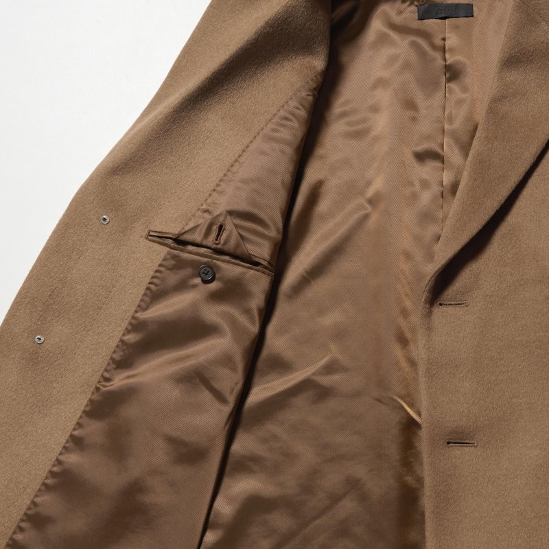 Brown Uniqlo Wool Cashmere Chesterfield Men Coats | 1809599
