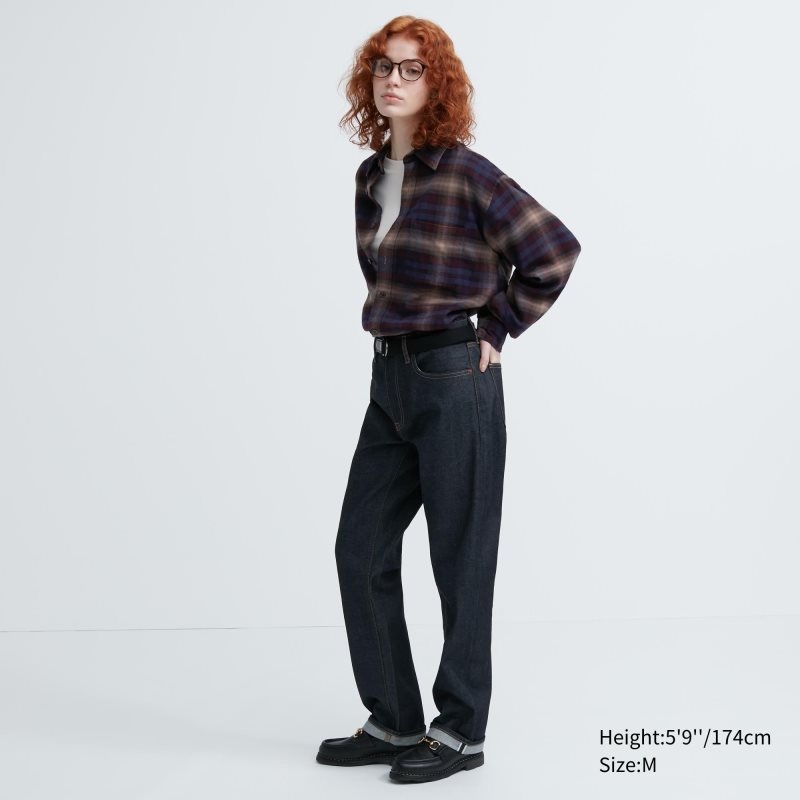 Burgundy Uniqlo Flannel Checked Long-sleeve Men Shirts | 6794436