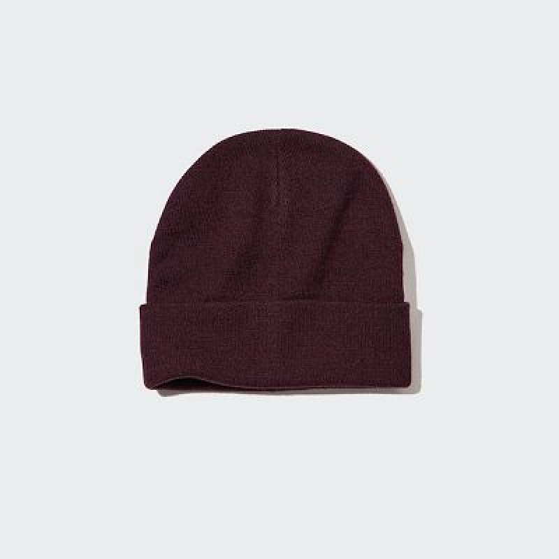 Burgundy Uniqlo HEATTECH Watch Women Caps | 7546874