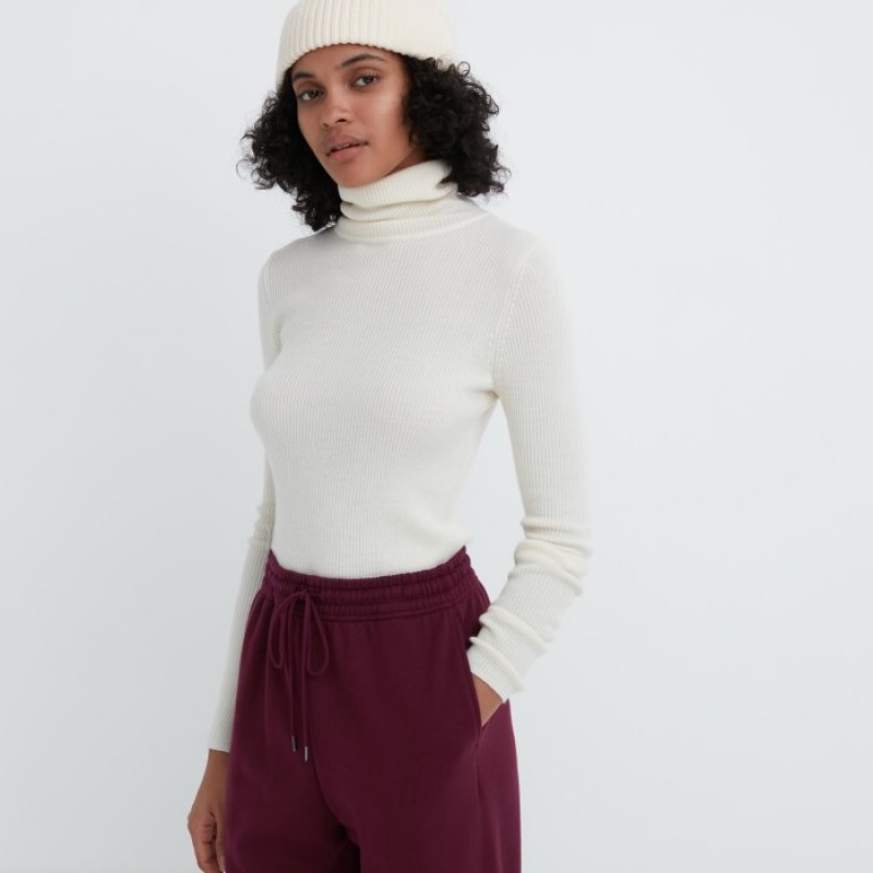 Burgundy Uniqlo Jogger Women Pants | 637996