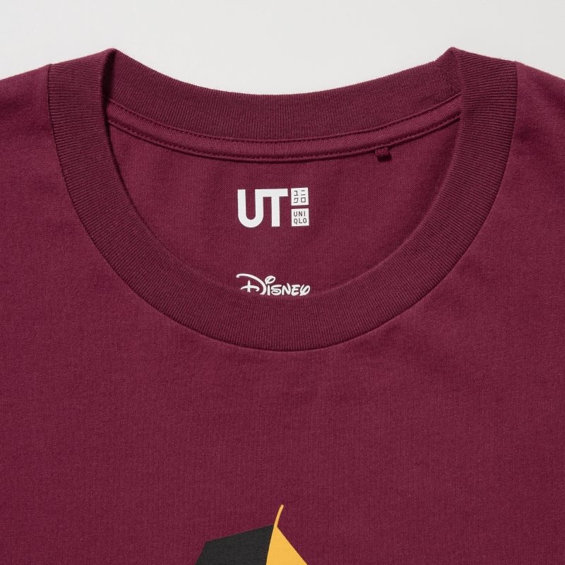 Burgundy Uniqlo Mickey Stands Ut Short-sleeve Graphic Men T Shirts | 3679888