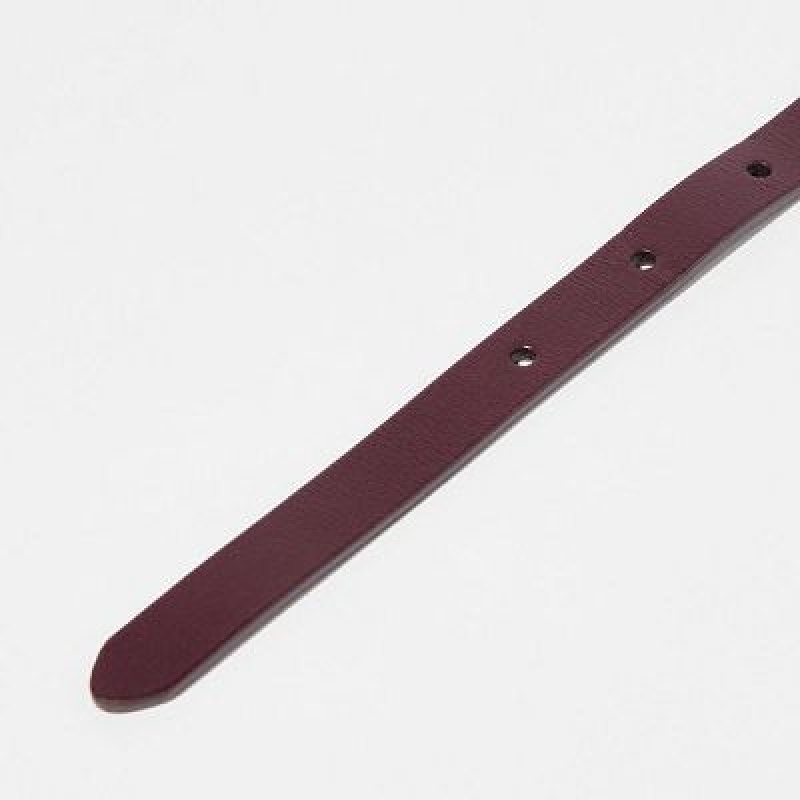 Burgundy Uniqlo Skinny Women Belts | 9902358