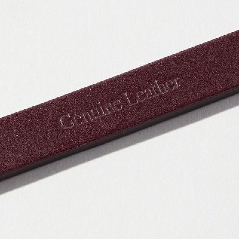 Burgundy Uniqlo Skinny Women Belts | 9902358