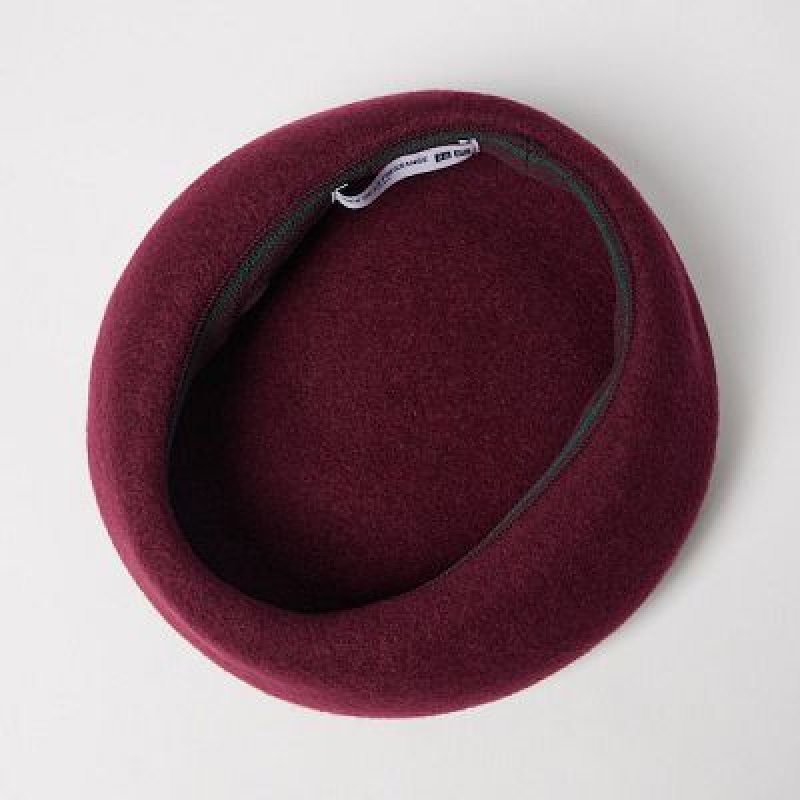 Burgundy Uniqlo Wool Beret Women Hats | 3034043