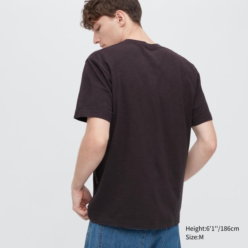 Chocolate Uniqlo Ukiyo-e Ut Short-sleeve Graphic Men T Shirts | 7321172