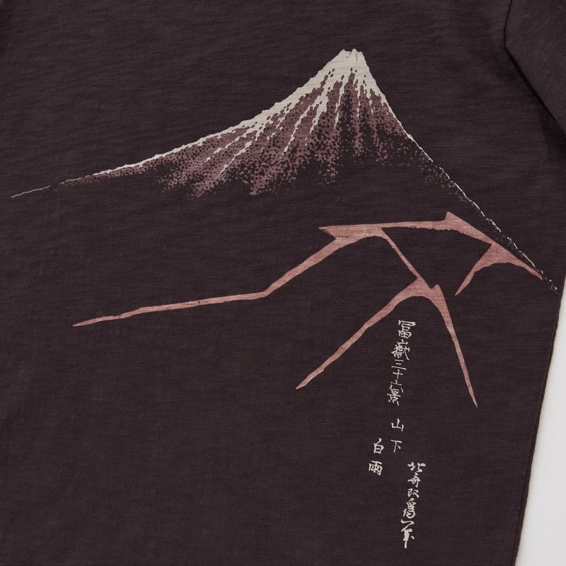 Chocolate Uniqlo Ukiyo-e Ut Short-sleeve Graphic Men T Shirts | 7321172