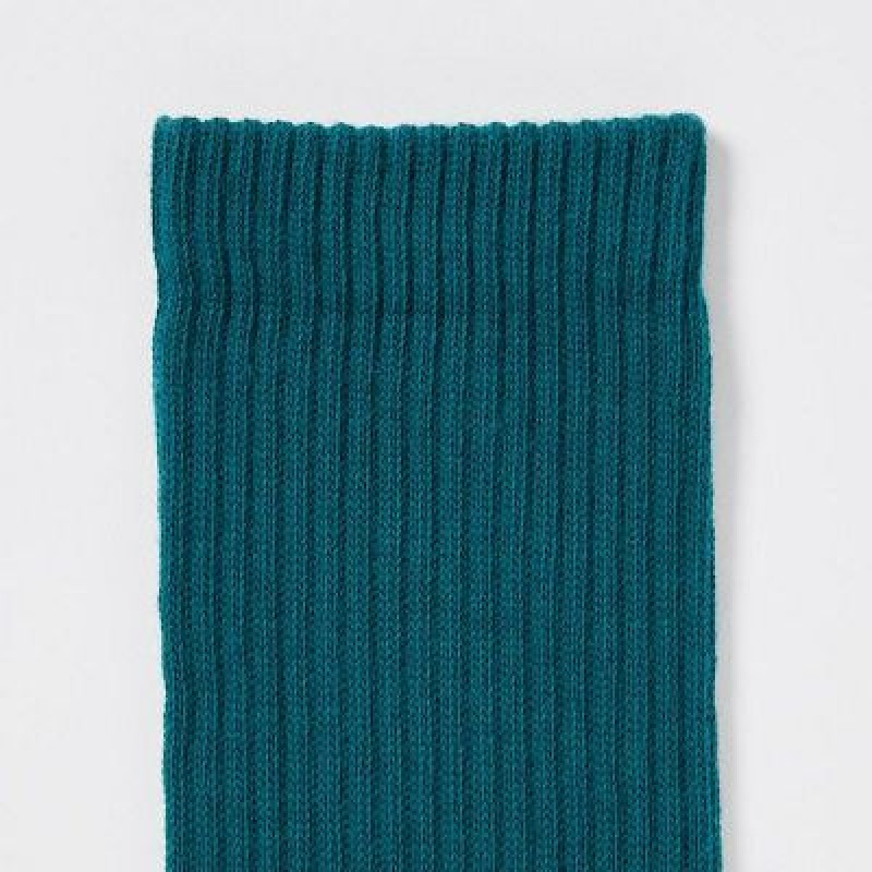 Green Uniqlo 3 Pack (Ribbed) Women Socks | 2812842