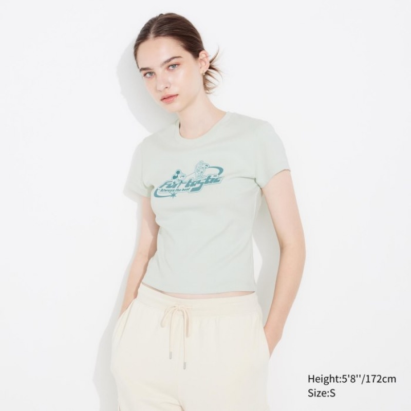 Green Uniqlo Collection UT Short-Sleeve Women T Shirts | 5855192
