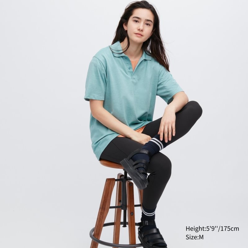 Green Uniqlo Dry-ex Men Polo Shirts | 5679399