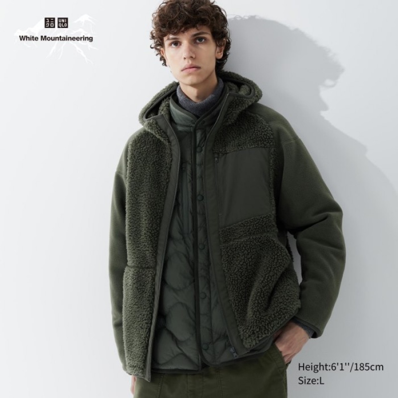 Green Uniqlo Fleece Full-Zip Long-Sleeve Women Hoodie | 6580937