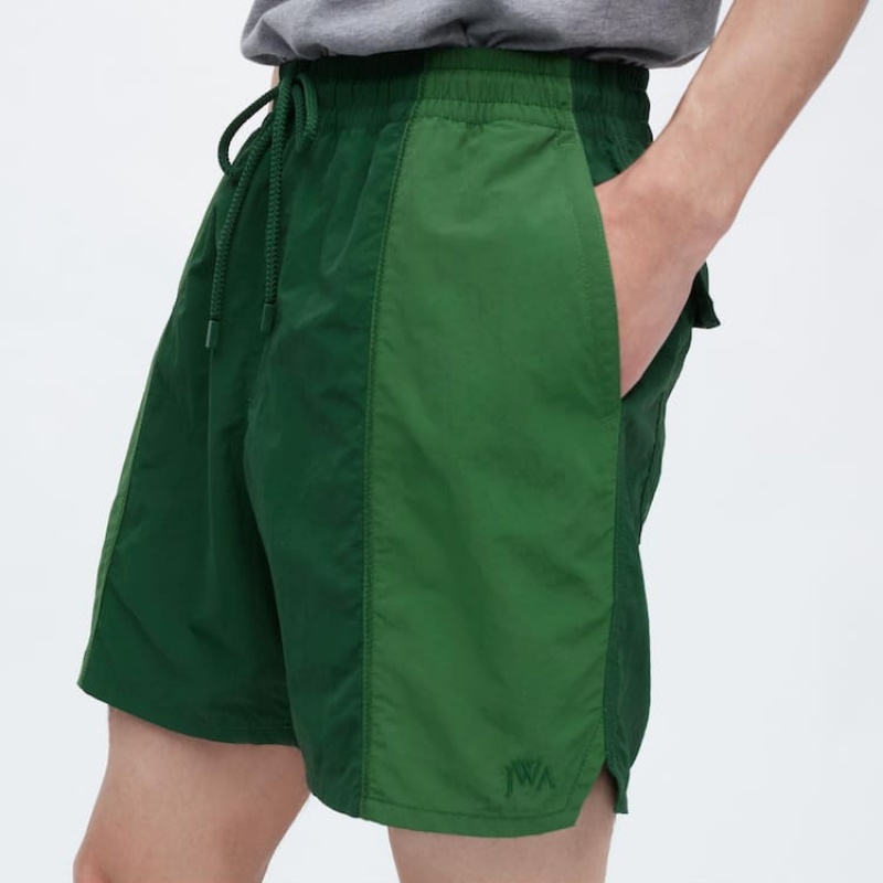 Green Uniqlo Jw Anderson Colour Block Active Utility Men Shorts | 597534