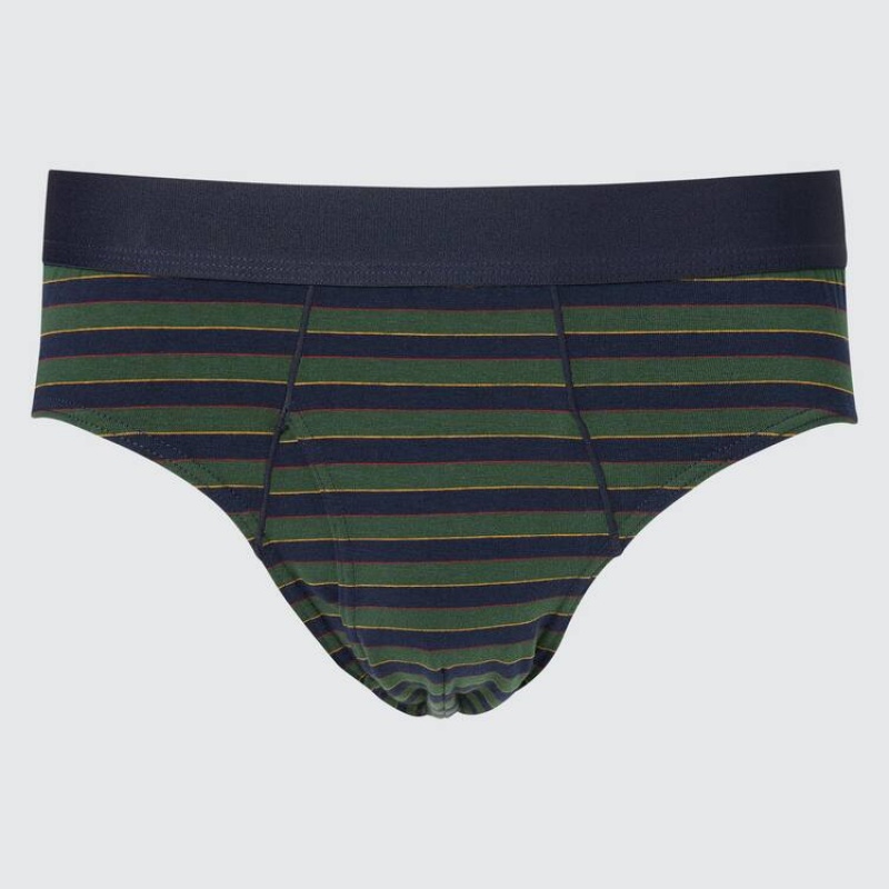 Green Uniqlo Multi Striped Men Underwear | 7908045