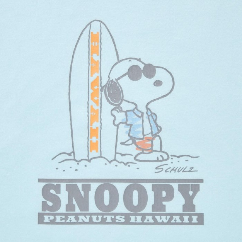 Green Uniqlo Peanuts Hawaii UT Short-Sleeve Women T Shirts | 1078345