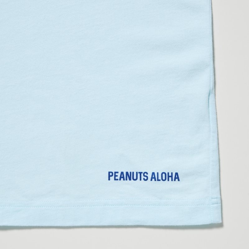 Green Uniqlo Peanuts Hawaii Ut Short Sleeve Graphic Men T Shirts | 163972