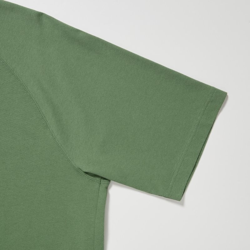 Green Uniqlo Retro Peanuts Ut Oversized Short-sleeve Graphic Men T Shirts | 4983222