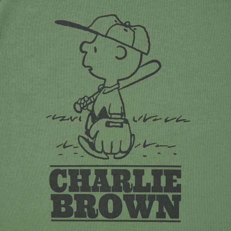 Green Uniqlo Retro Peanuts Ut Oversized Short-sleeve Graphic Men T Shirts | 4983222