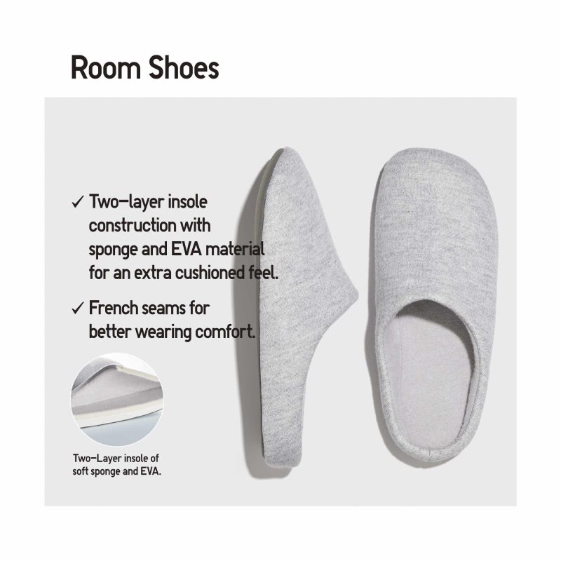 Green Uniqlo Sweat Jersey Rubber Sole Men Slippers | 325936