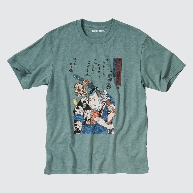 Green Uniqlo Ukiyo-e Ut Short-sleeve Graphic Men T Shirts | 5450826