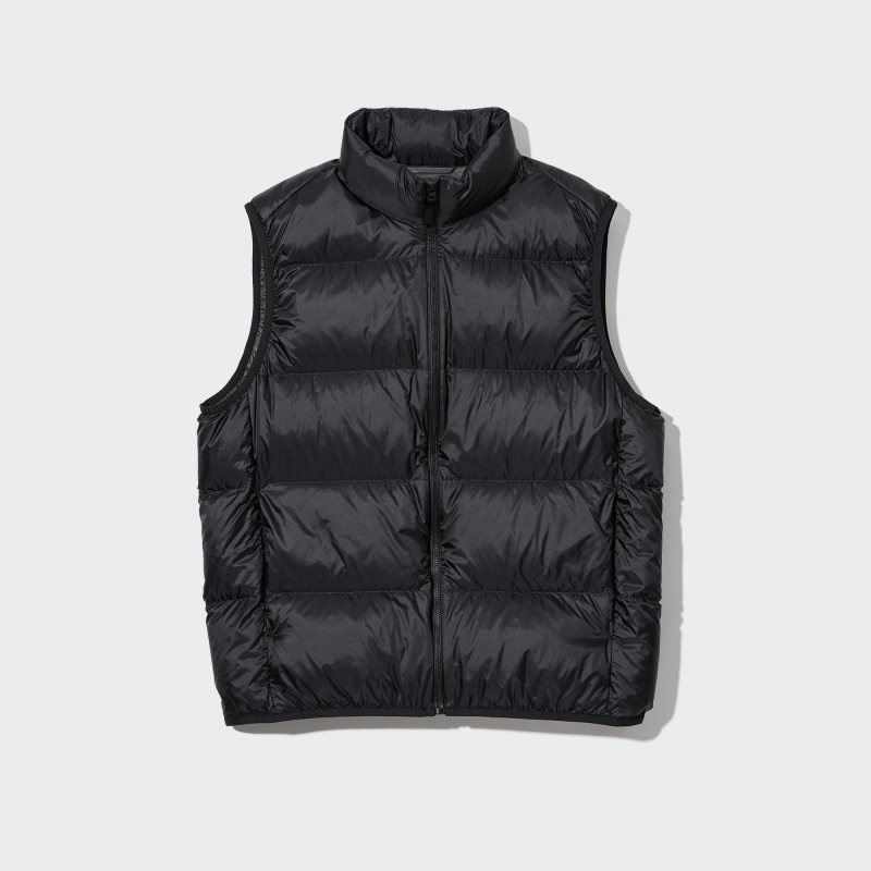 Green Uniqlo Ultra Light Down Wide Quilt Men Vest | 510610