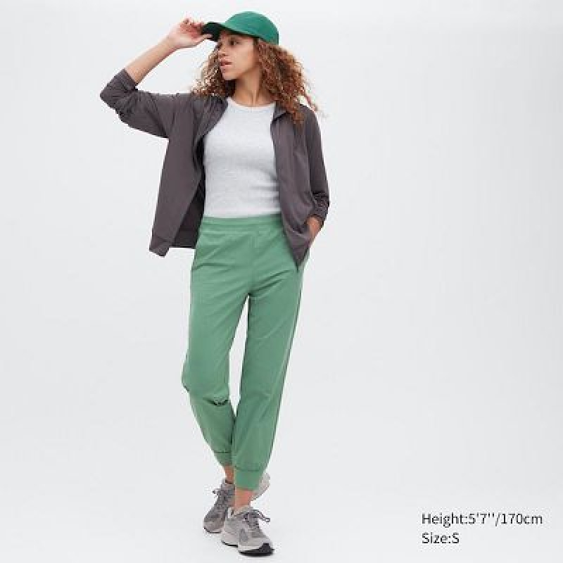 Green Uniqlo Ultra Stretch AIRism Women Joggers | 6012610