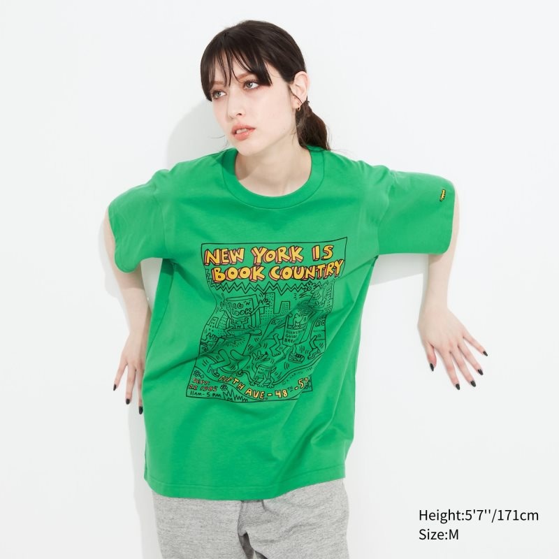 Green Uniqlo Ut Archive Ut Short Sleeve Graphic Keith Haring Men T Shirts | 2825576