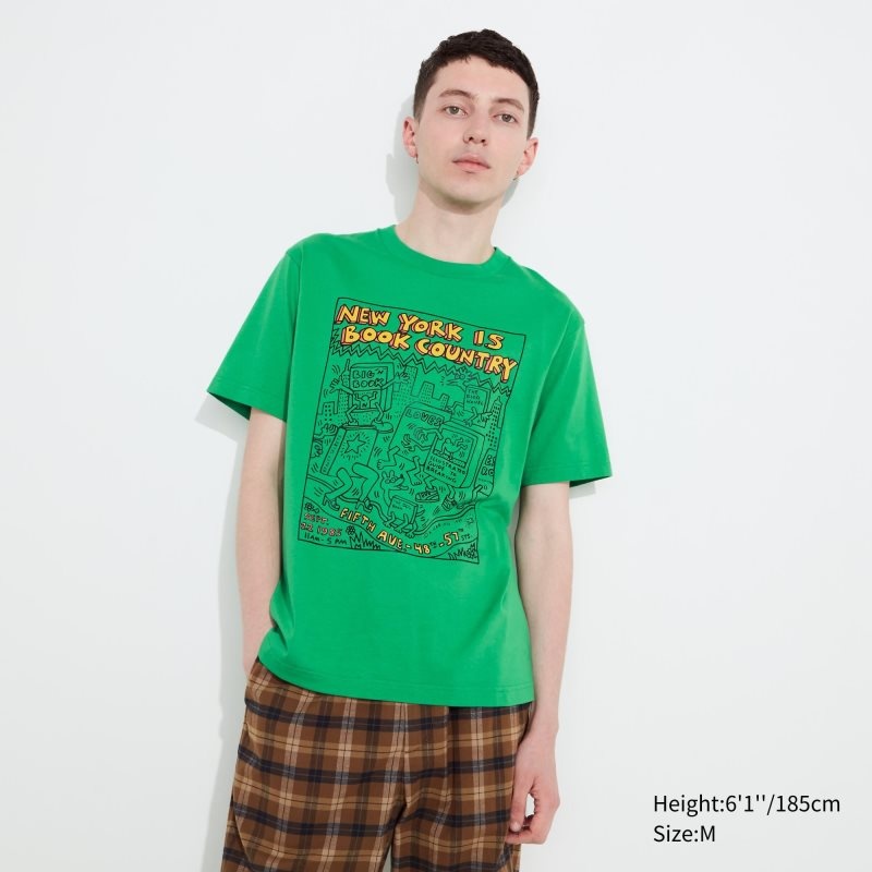 Green Uniqlo Ut Archive Ut Short Sleeve Graphic Keith Haring Men T Shirts | 2825576